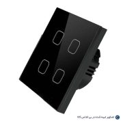 کلید لمسی هوشمند 4 پل تویا مشکی