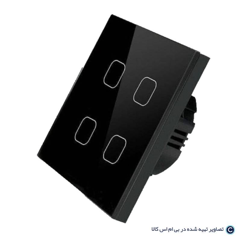 کلید لمسی هوشمند 4 پل تویا مشکی